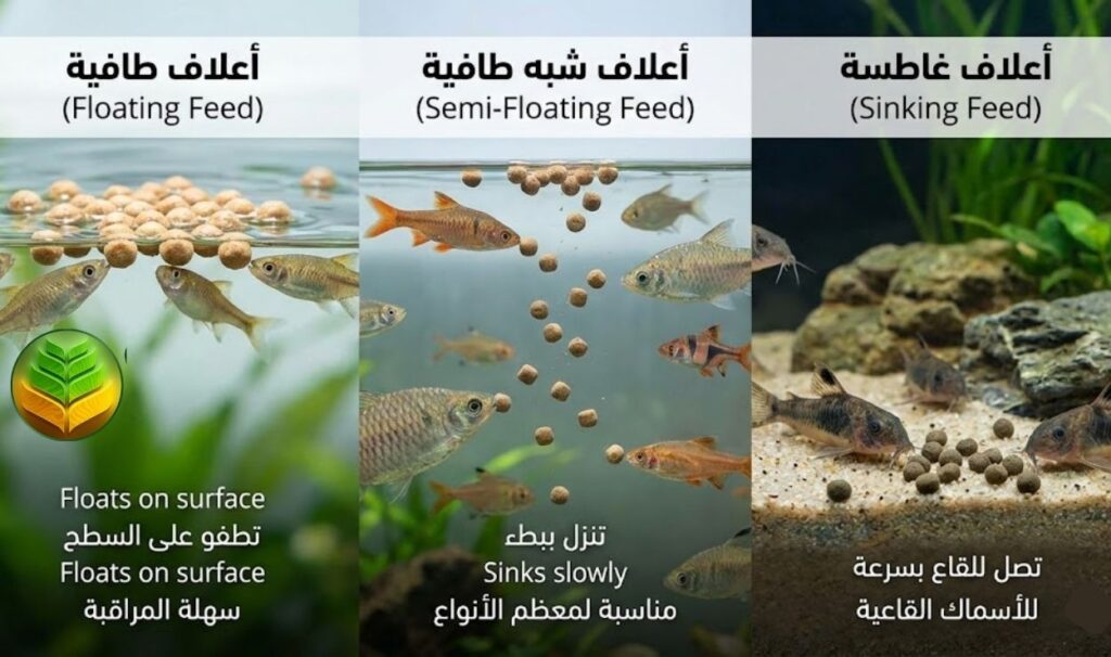 الأعلاف الطافية والشبه طافية والغاطسة